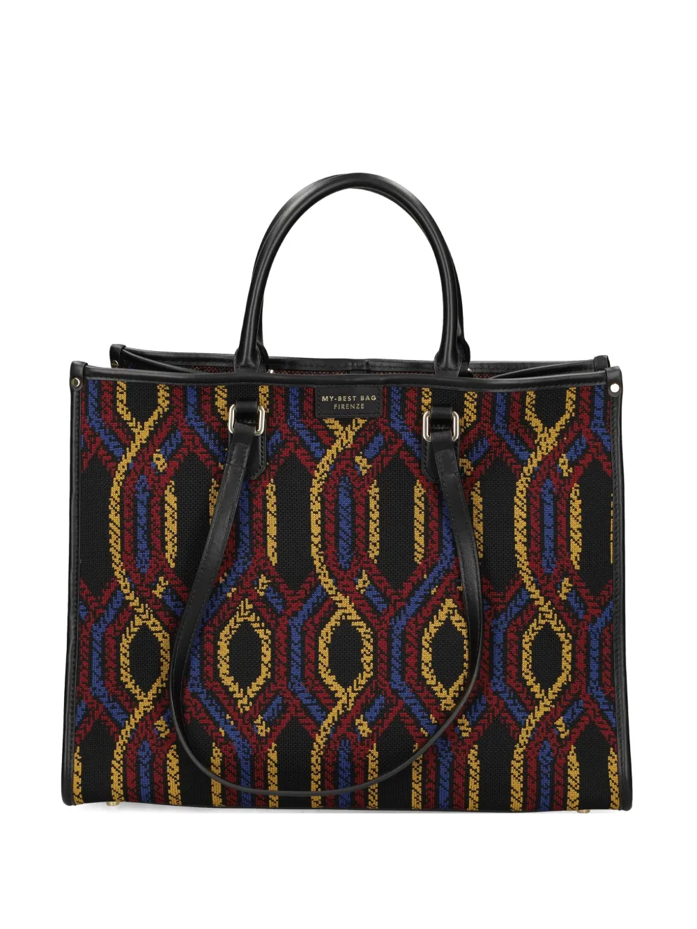 MY BEST BAG patterned tote bag | Black | Image 1