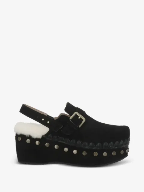 Mou buckle-detail leather mules