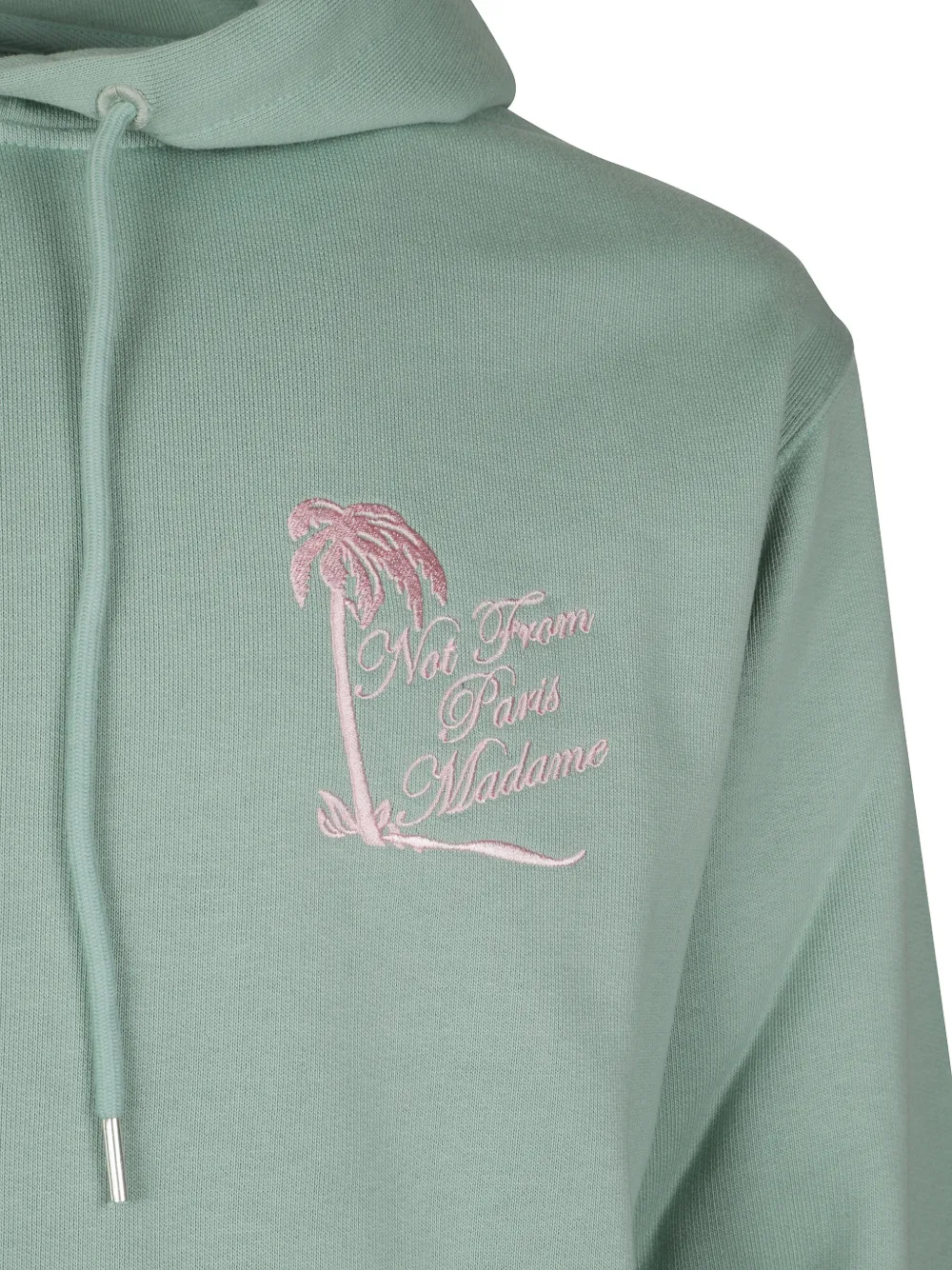 Drôle De Monsieur Hoodie met borduurwerk Groen