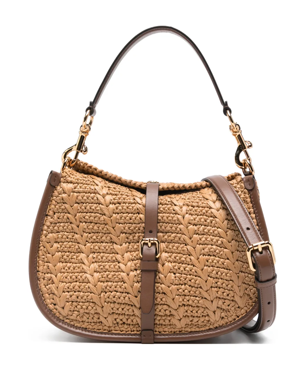 ETRO medium Pony buckle-detail woven shoulder bag - Toni neutri