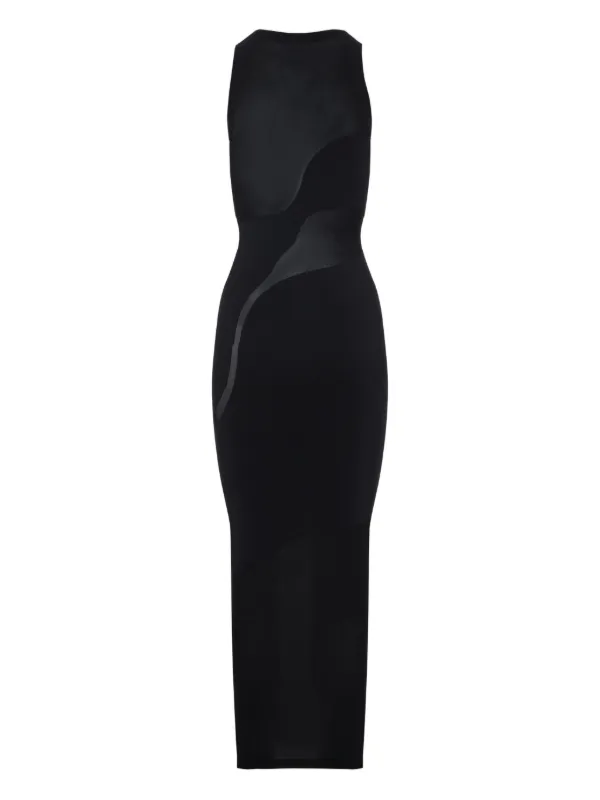Wolford Sheer Panel Maxi Dress | Black | FARFETCH GE