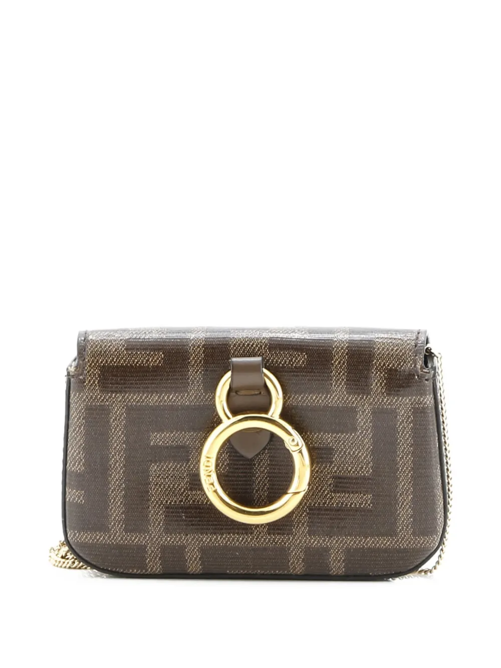 Fendi Pre-Owned Chain Baguette Charm Bag Zucca Coated Canvas Nano crossbody bag | Pre-Owned | Image 2