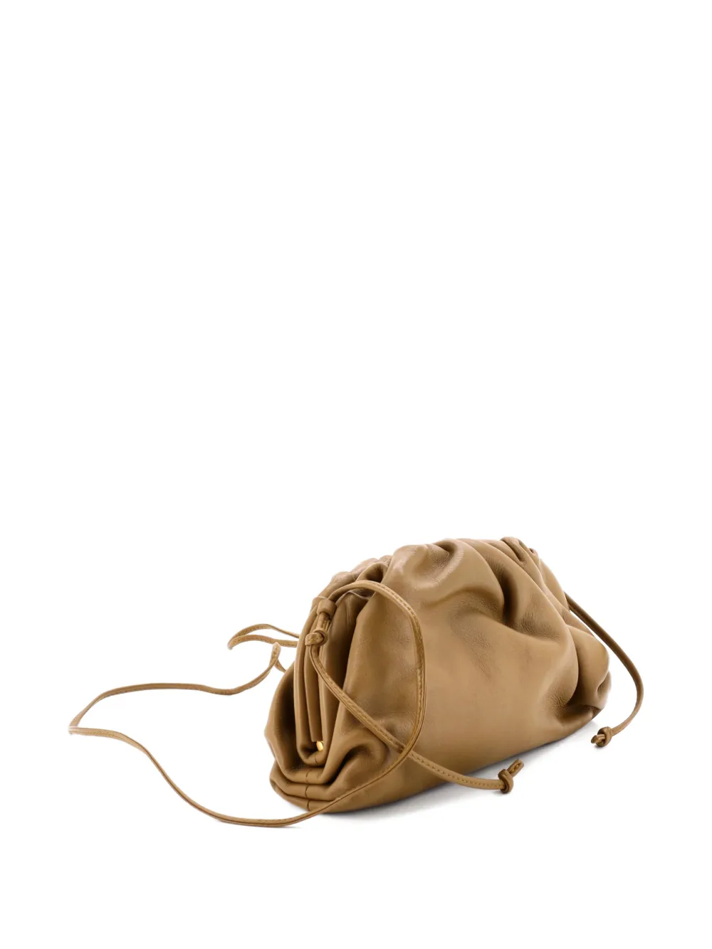 Pre-owned Bottega Veneta The Pouch Leather Mini Crossbody Bag In Brown