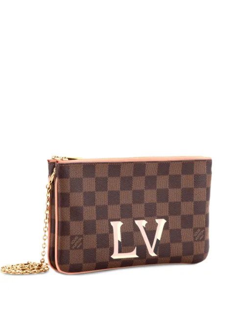 Louis Vuitton Pre-Owned Double Zip Pochette Damier clutch bag