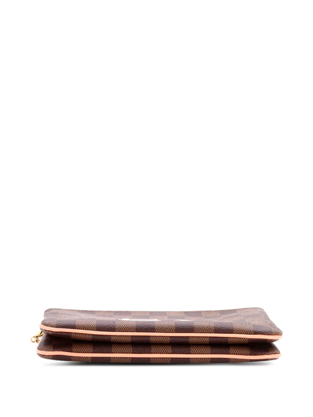 Double Zip Pochette Damier Clutch Bag