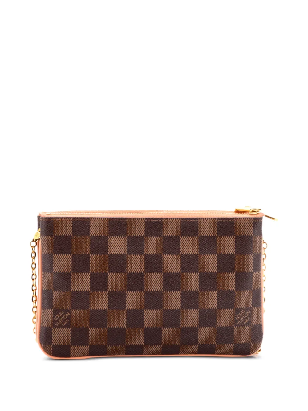 Double Zip Pochette Damier Clutch Bag