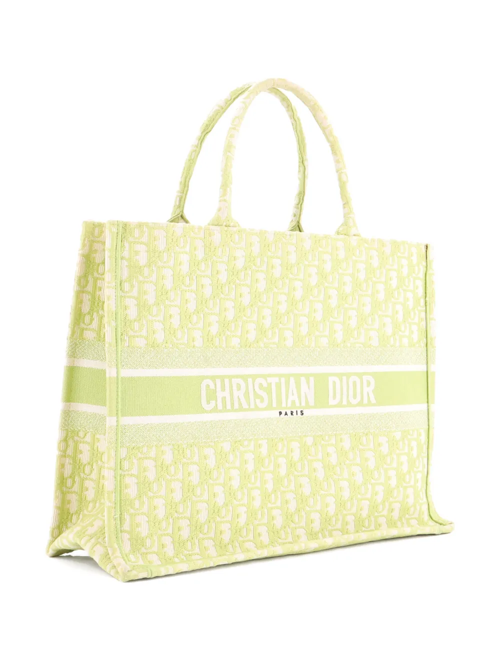Christian Dior Pre-Owned Book Oblique Canvas Large tote bag | Green | Image 1