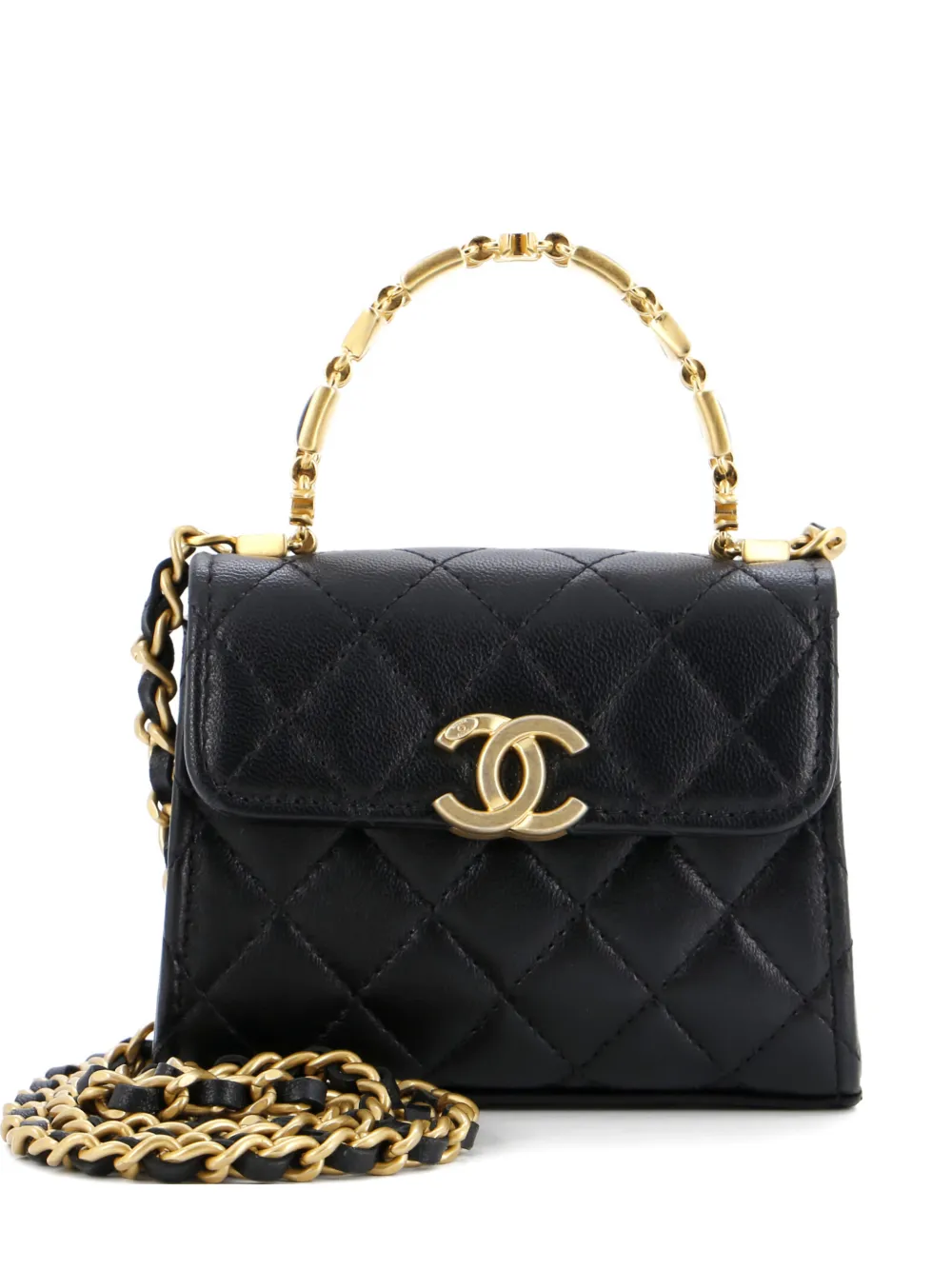 CHANEL Pre-Owned Clutch con catena - Nero