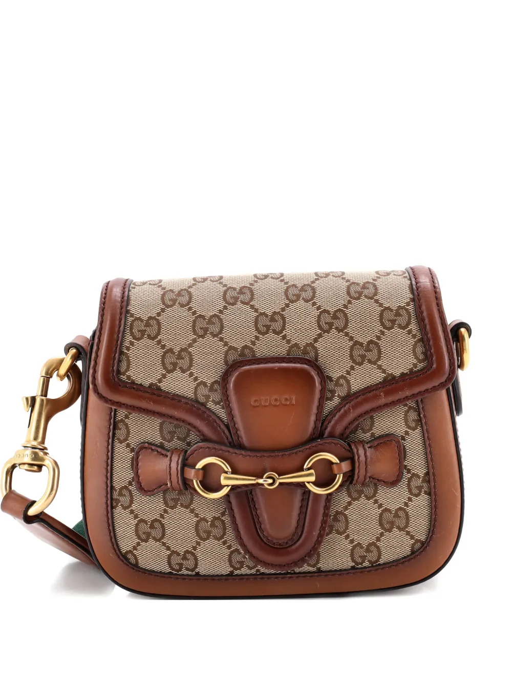 Gucci Pre-Owned Lady Web Shoulder Bag GG Canvas Small crossbody bag - Marrone