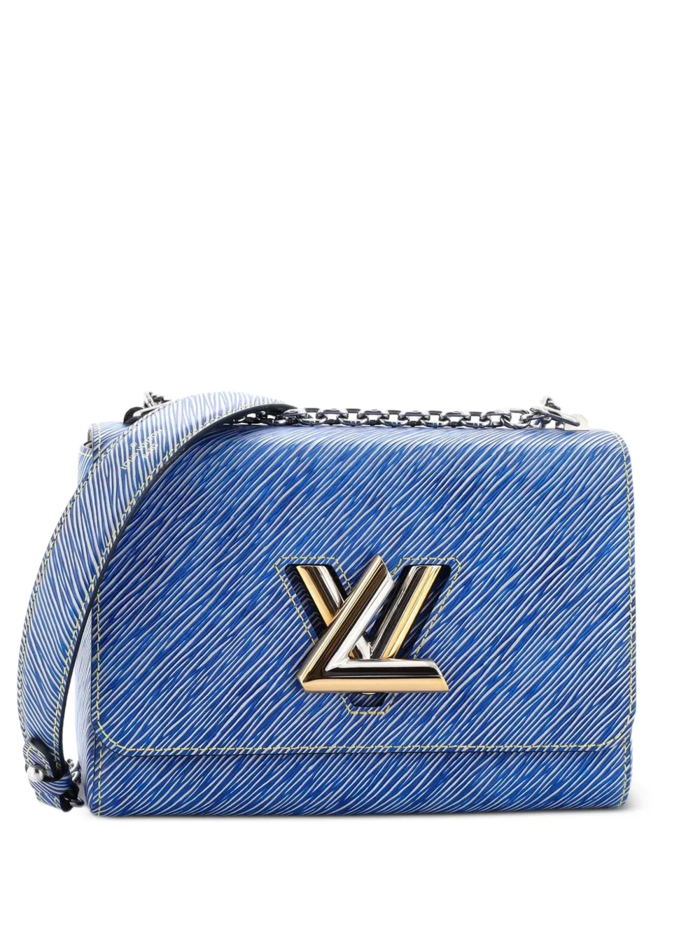 Louis Vuitton Pre-Owned Borsa a tracolla Twist MM in pelle Épi - Blu