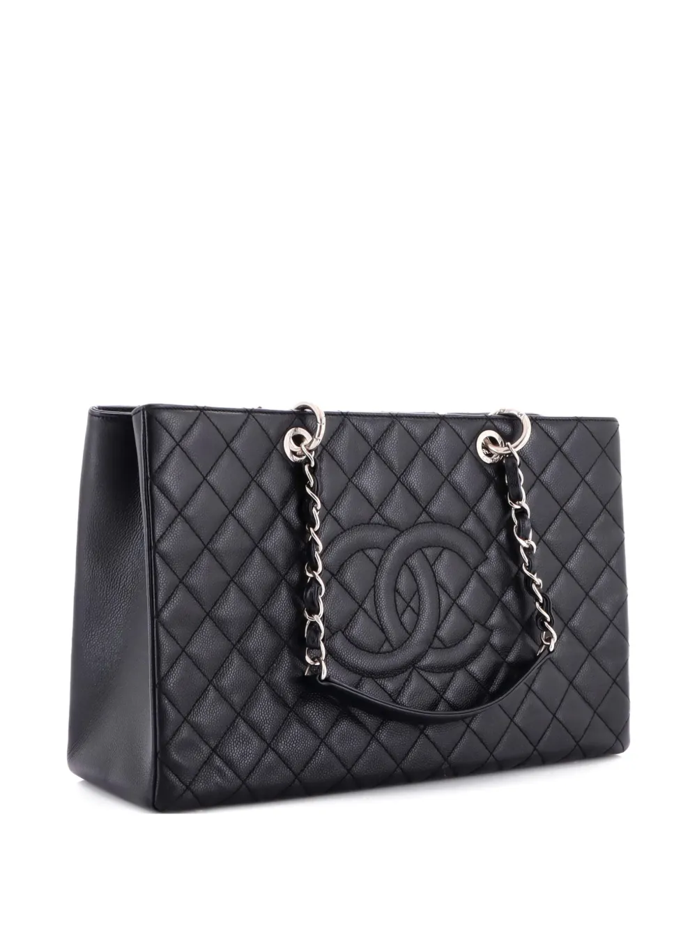 CHANEL Pre-Owned Borsa tote Grand Shopping in pelle Caviar trapuntata - Nero