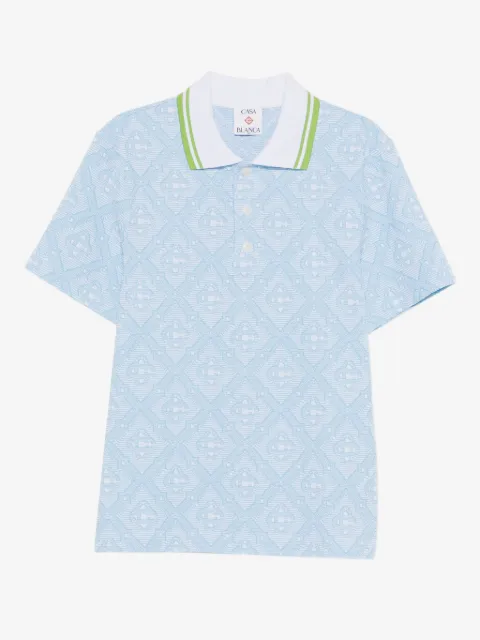 Casablanca logo-pattern polo shirt