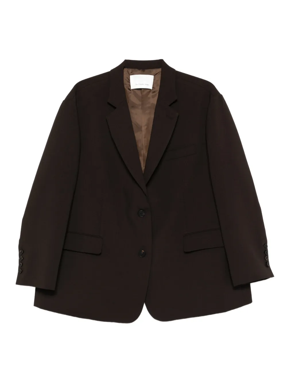 The Frankie Shop Bea button-fastening single-breasted blazer - Marrone