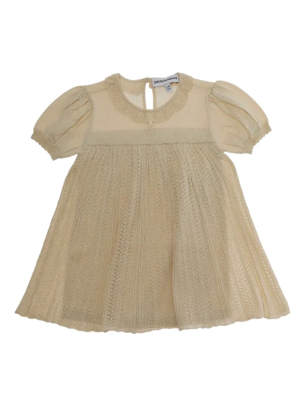 Emporio Armani Kids Lace Dress | Neutrals | FARFETCH GE