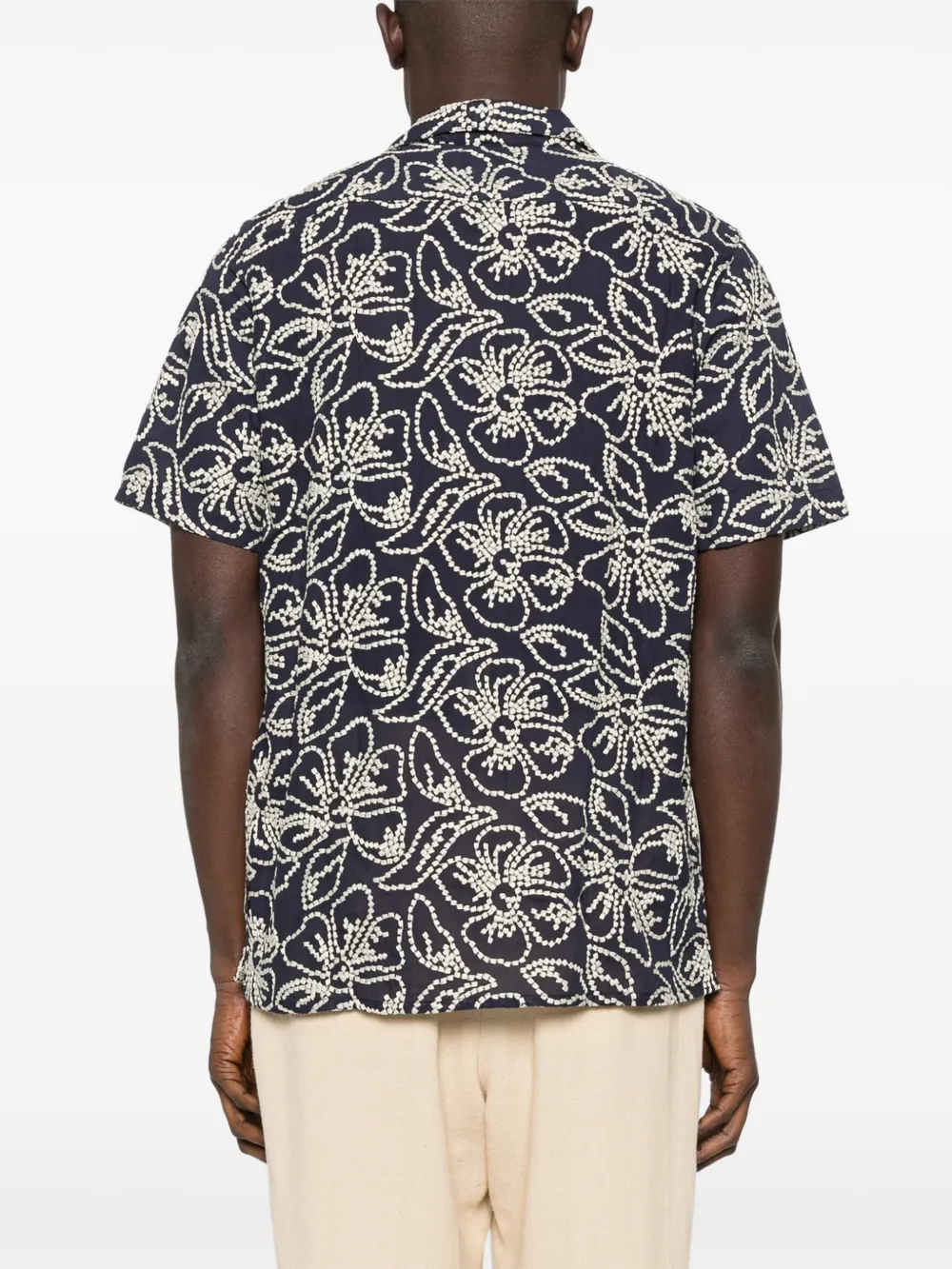 PS Paul Smith Overhemd met geborduurde bloemen Blauw