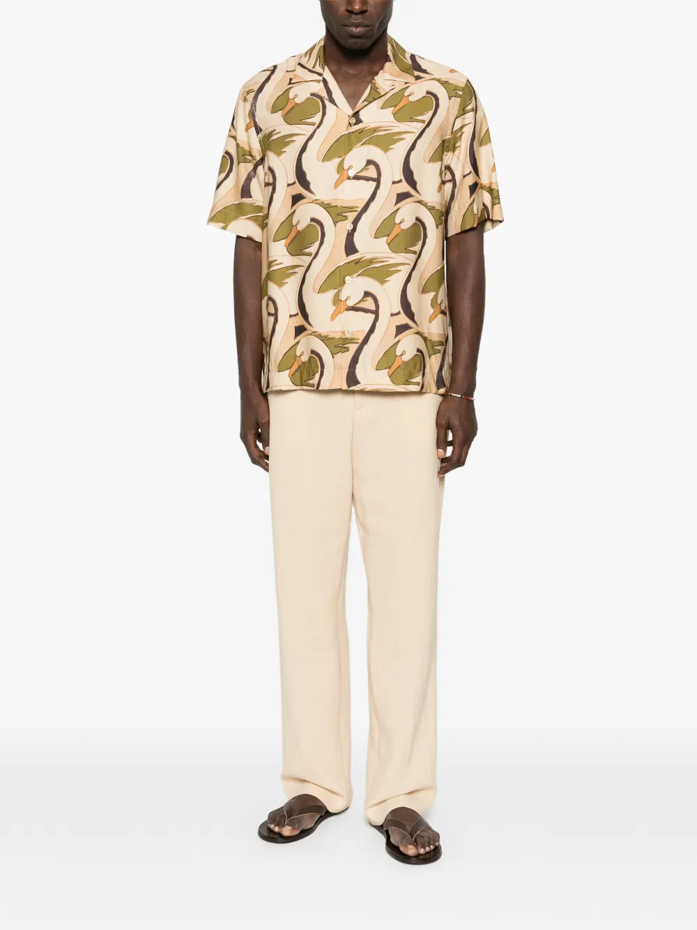 Paul Smith swan-print shirt - Beige