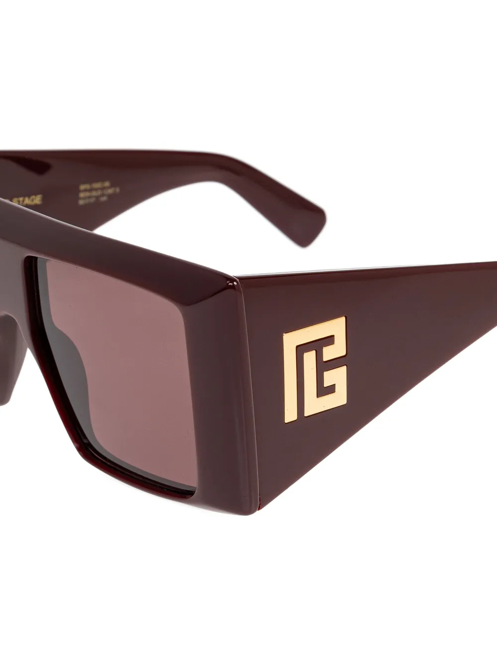 Balmain square-frame sunglasses - Rosso