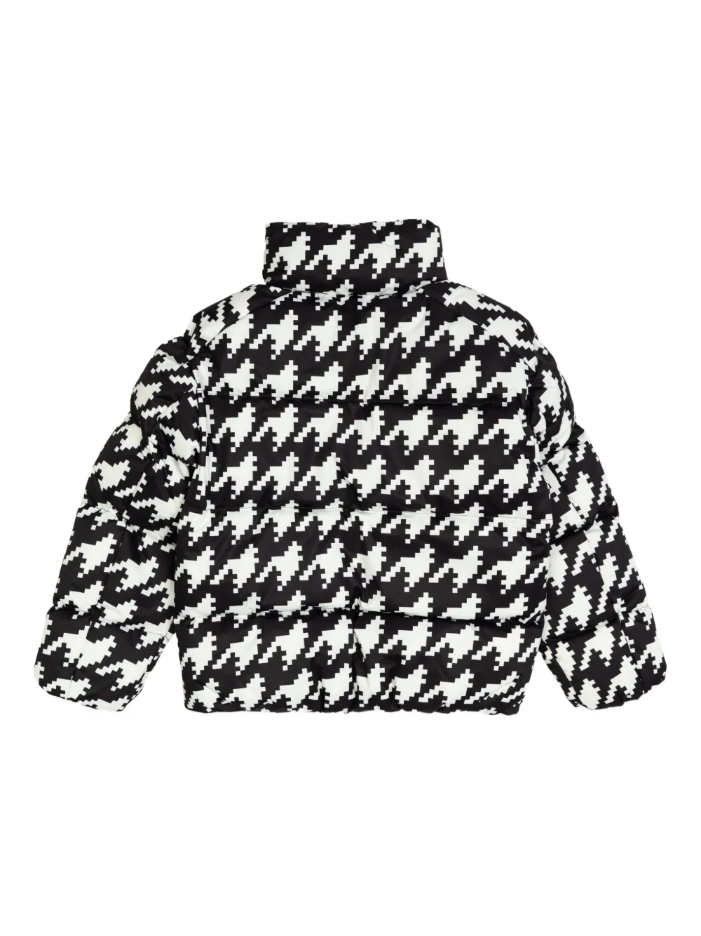  Perfect Moment Kids Houndstooth-pattern Padded Jacket - Black 