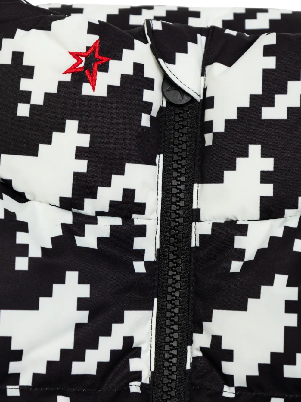  Perfect Moment Kids Houndstooth-pattern Padded Jacket - Black 