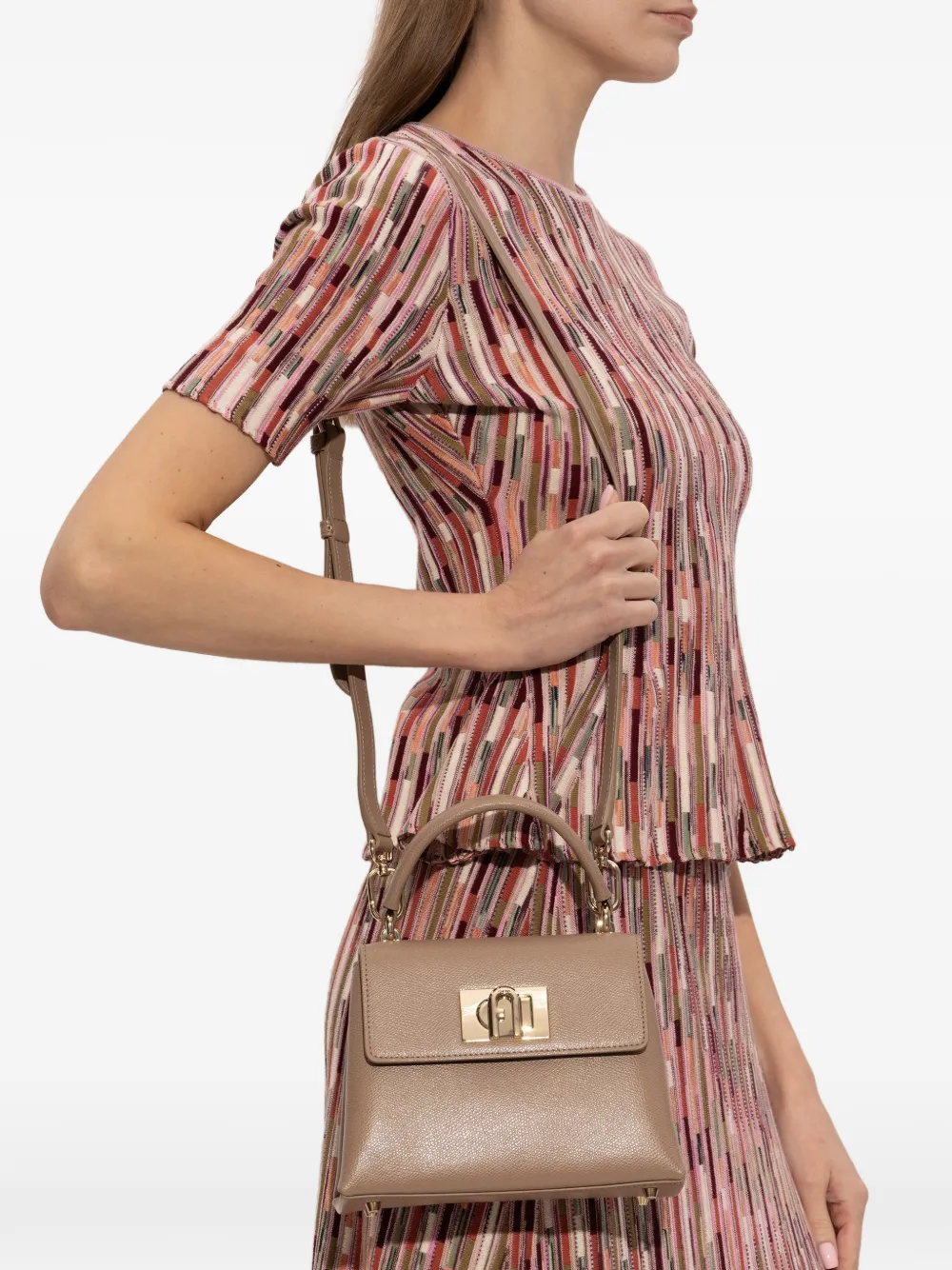 Furla leather tote bag - Beige