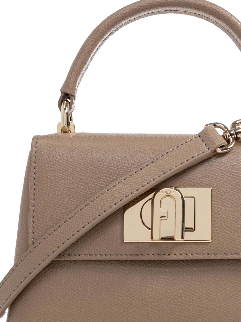 Furla Leren shopper Beige