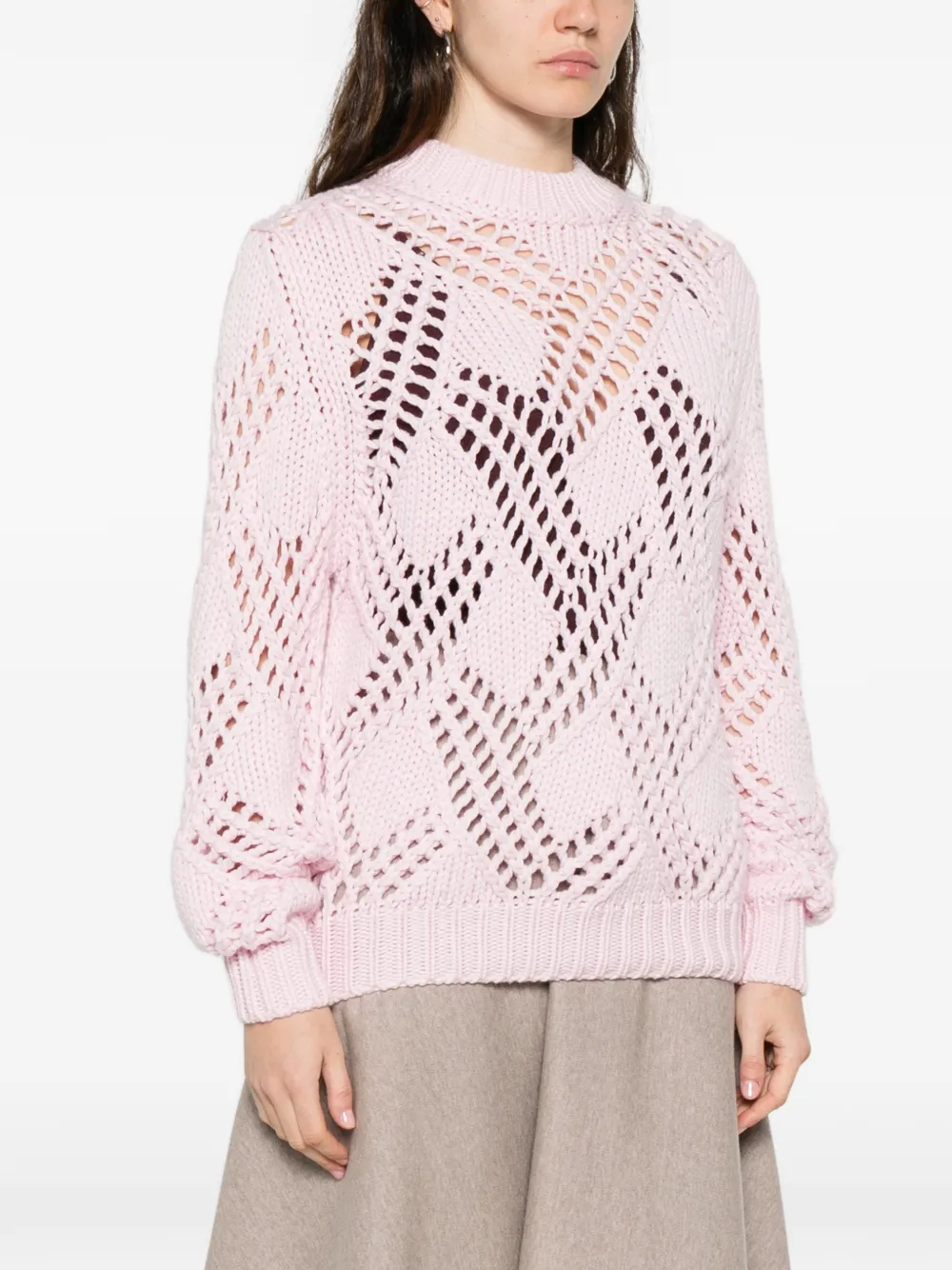 Jil Sander Opengebreide trui Roze