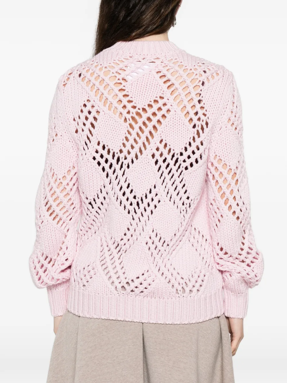 Jil Sander Opengebreide trui Roze