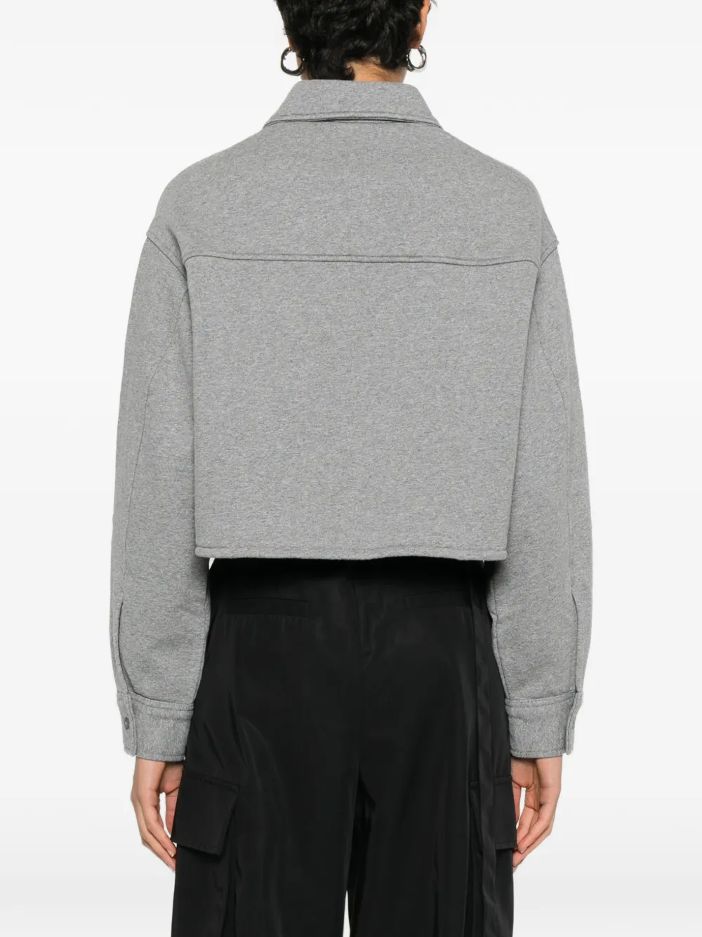 Alexander Wang Cropped blouse met knopen Grijs