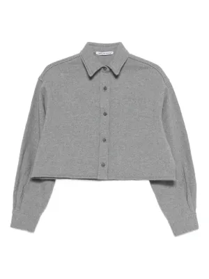 ALEXANDER WANG ブロックチェック シャドーロゴクロップドジャケット Alexander Wang Gray Crocodile Velour Track Jacket Alexander Wang