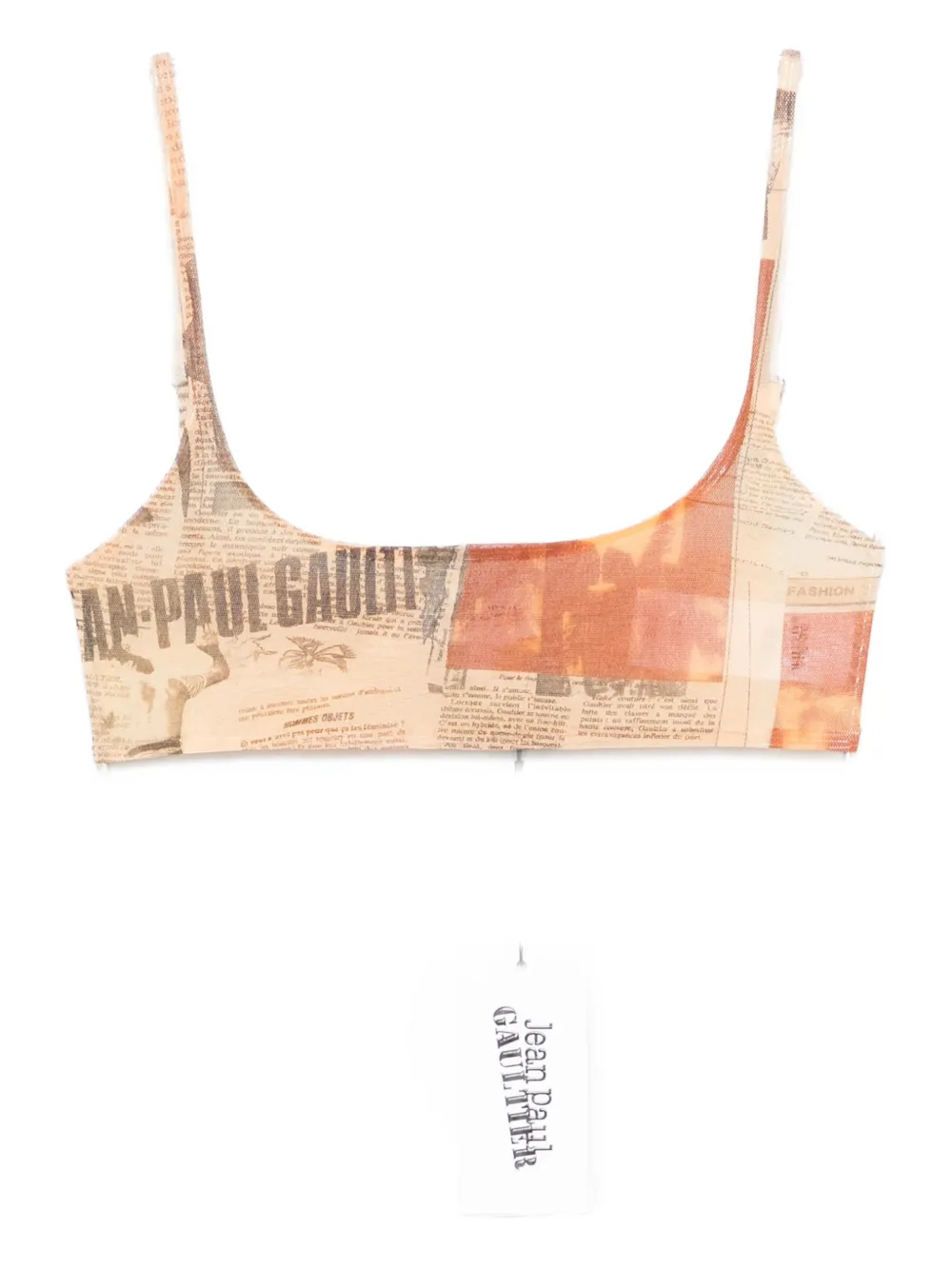 Jean Paul Gaultier newspaper-print top - Toni neutri