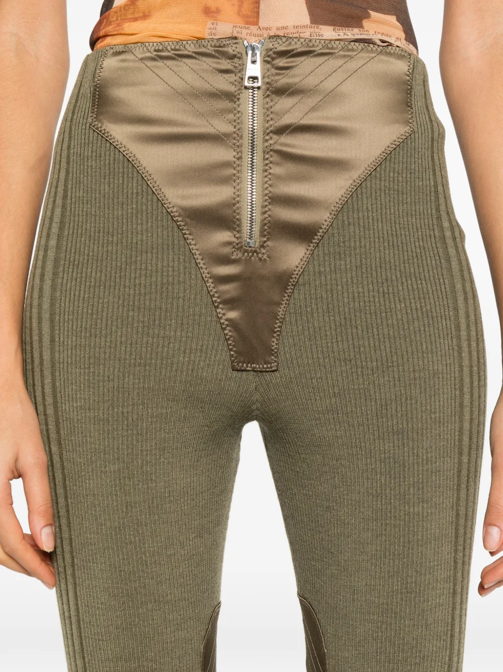 Jean Paul Gaultier Broek met ritssluiting en vlak Groen