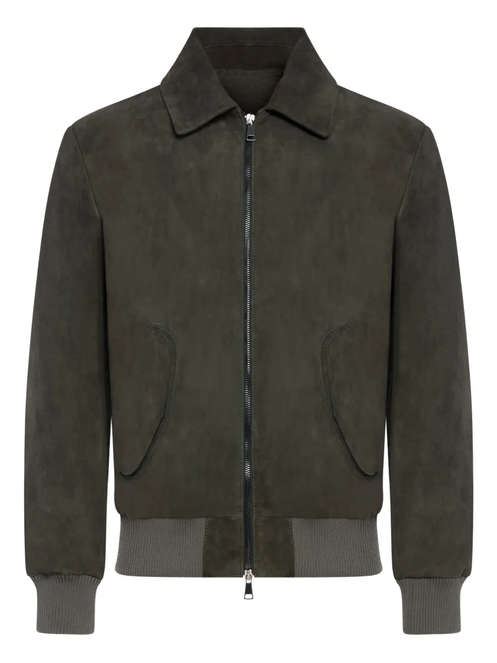 FRANZESE COLLECTION zip leather jacket - Verde