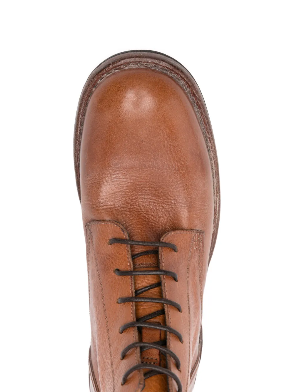 Moma Leren veterlaarzen Bruin