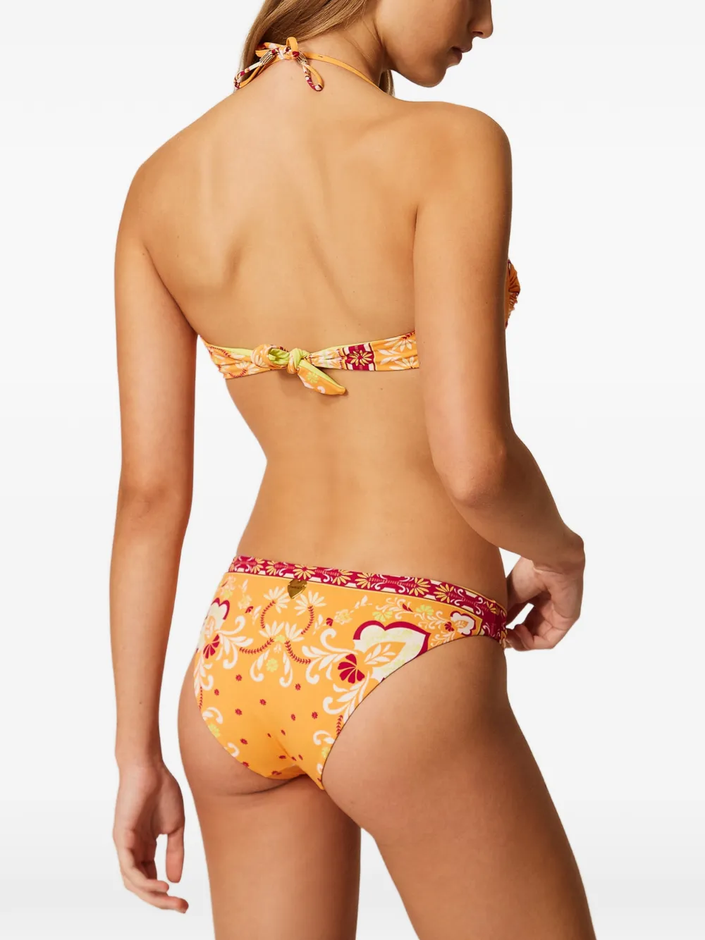 TWINSET Bikinislip met foulard-print Oranje
