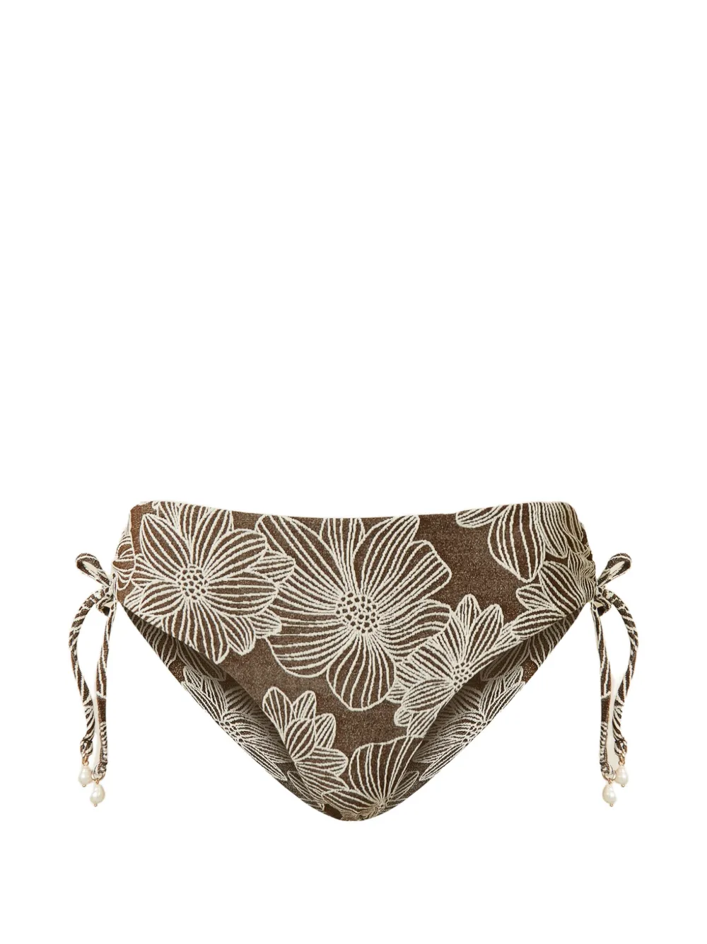 TWINSET jacquard bikini bottoms - Marrone