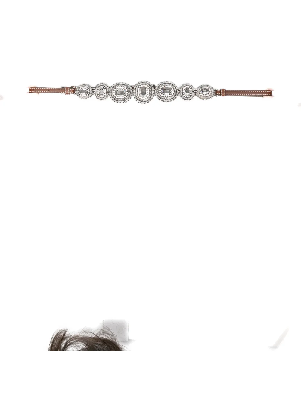 Ermanno Scervino crystal-embellished leather belt - Marrone
