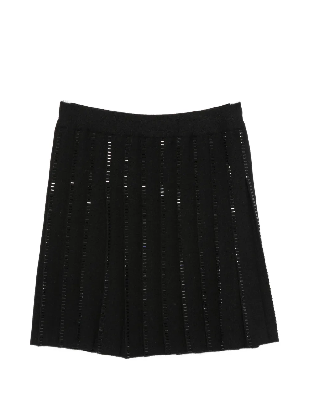 Ermanno Scervino sequin-embellished pleated mini skirt - Nero