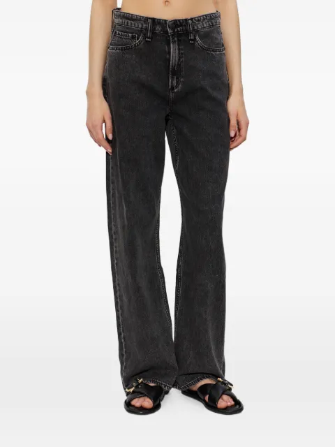 rag & bone faded-effect wide-leg jeans