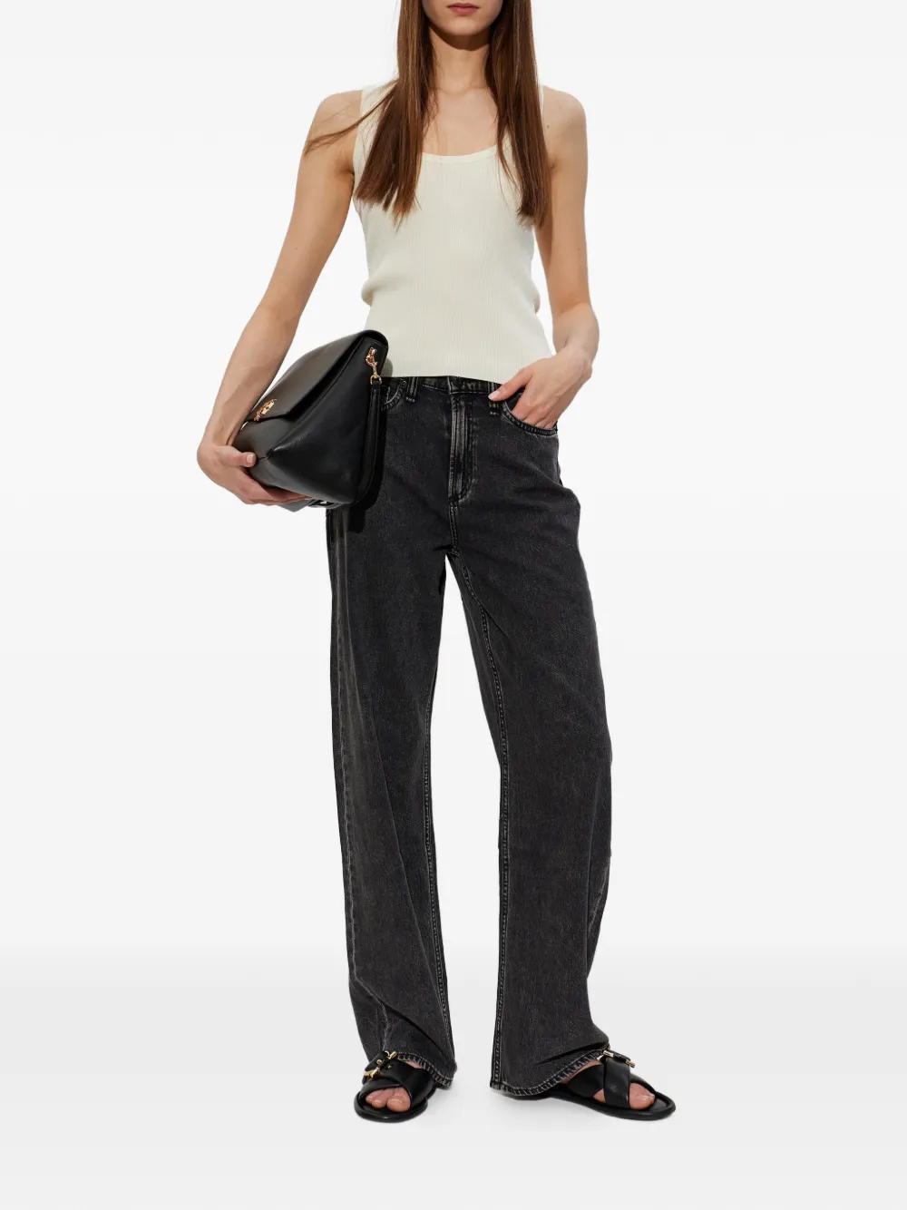 rag & bone Jeans met vervaagd effect Zwart