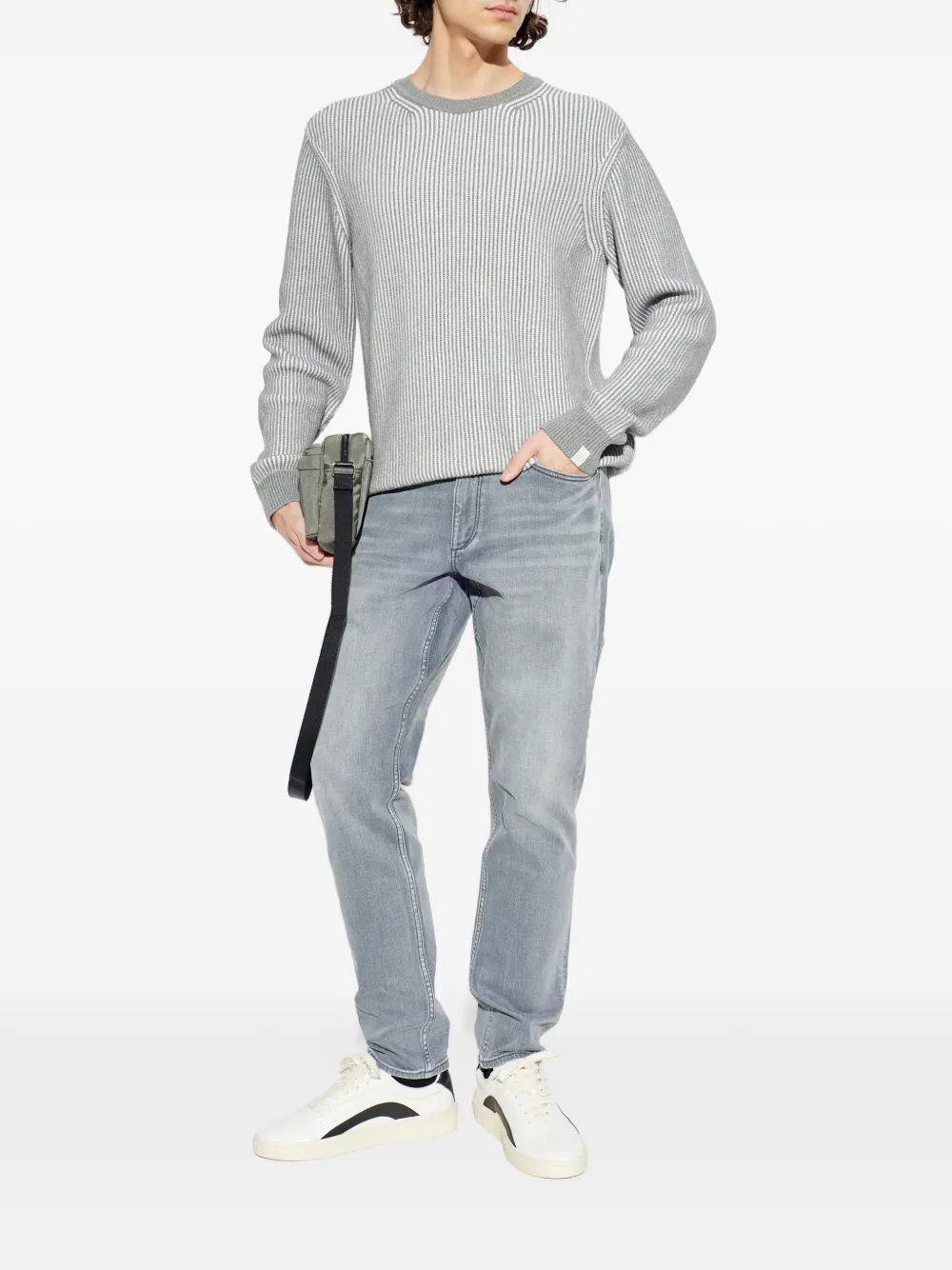 Rag & bone striped knitted sweater - Grijs