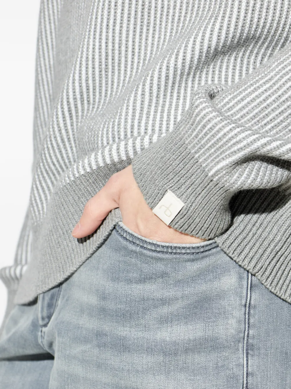 rag & bone Gestreepte trui Grijs