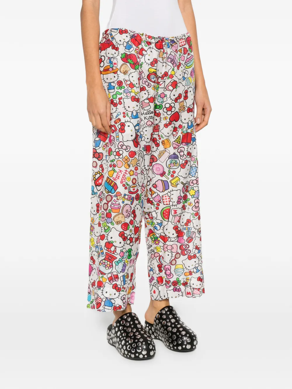  Pero Graphic Print Trousers - White 
