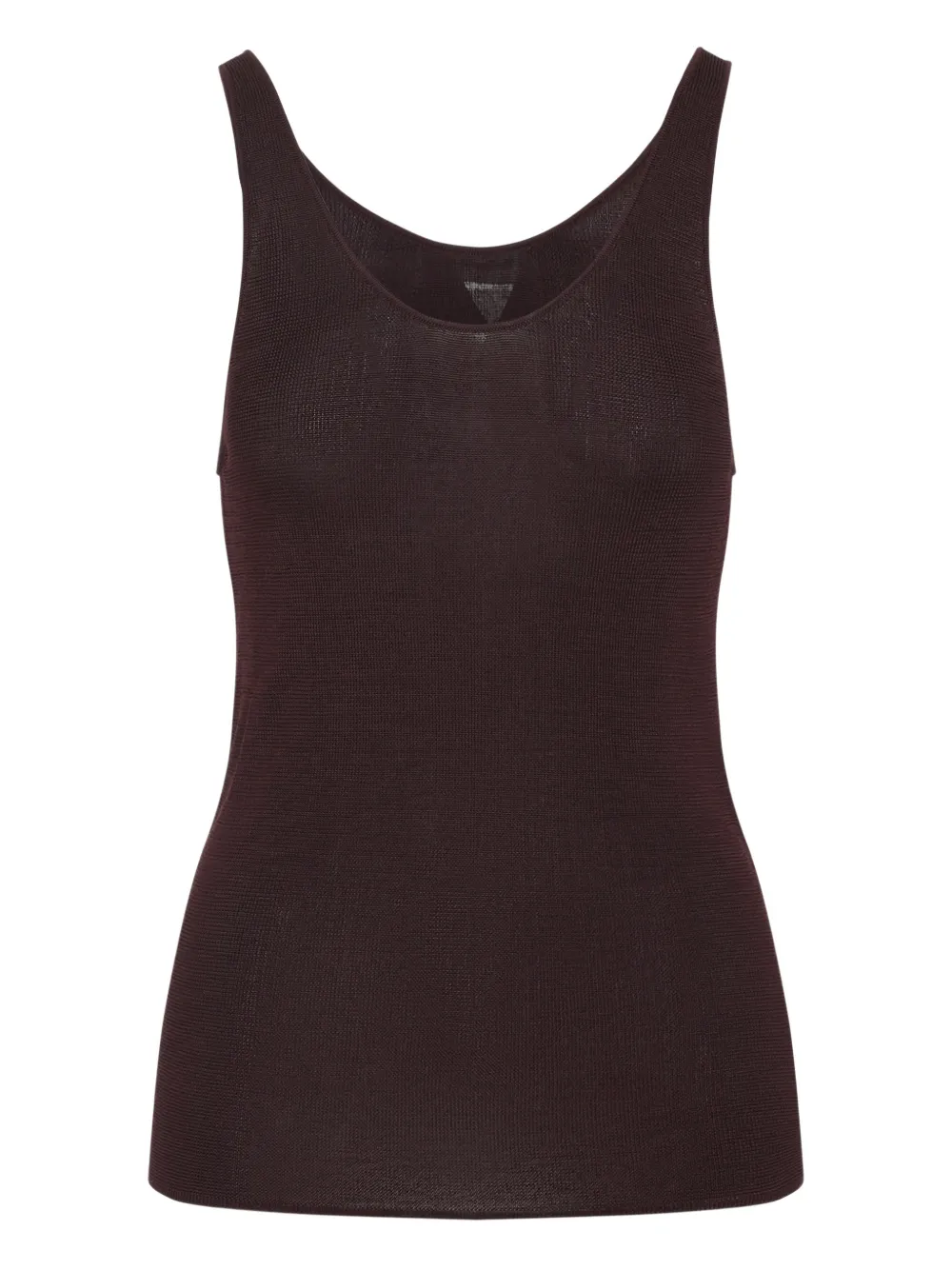 The Frankie Shop Textured Vest Top In Brown