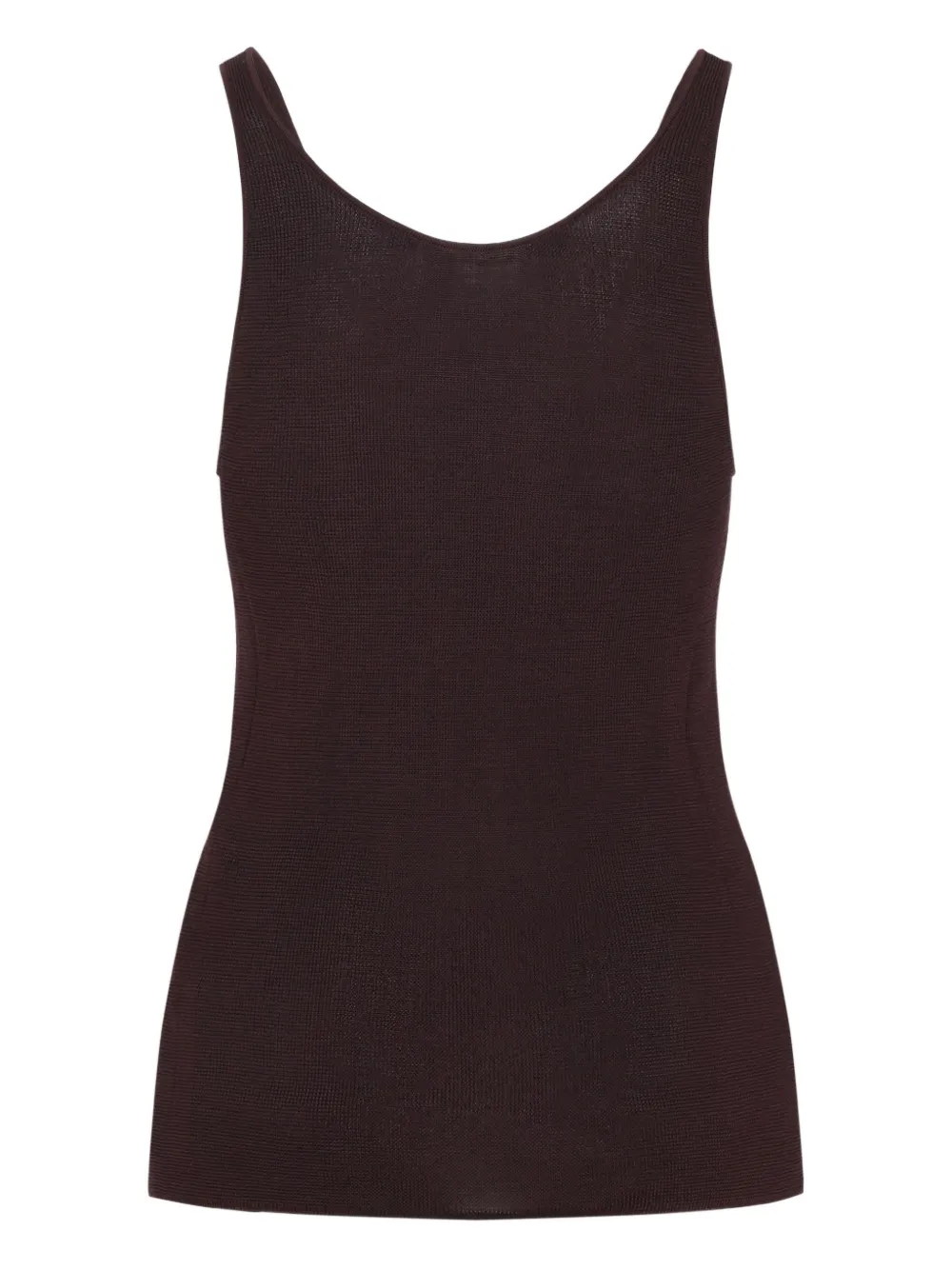 The Frankie Shop Textured Vest Top In Brown
