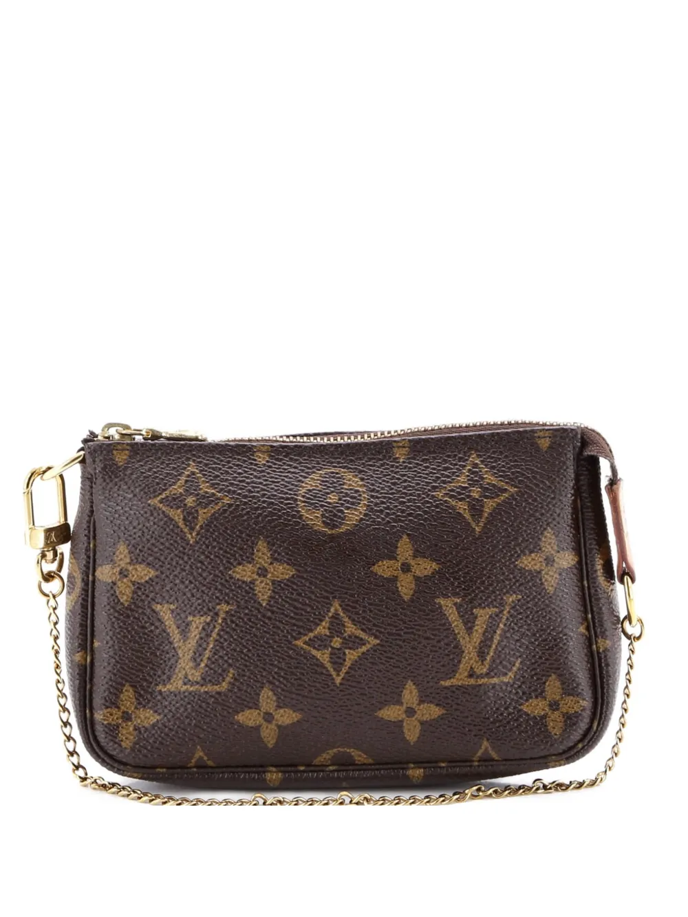 Louis Vuitton Pre-Owned Clutch Pochette Accessoires mini in tela con monogramma - Marrone