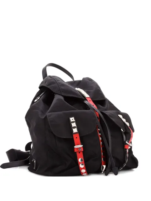 Prada Pre-Owned New Vela Tessuto with Studded Leather backpack