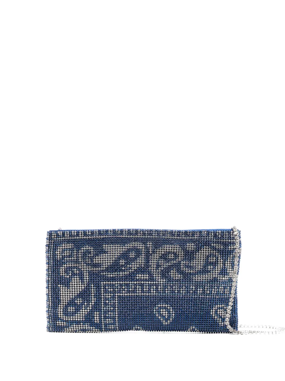 Benedetta Bruzziches crystal-embellishment cross body bag - Blau