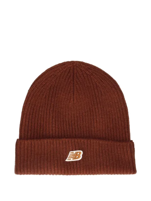 New Balance logo-patch beanie hat