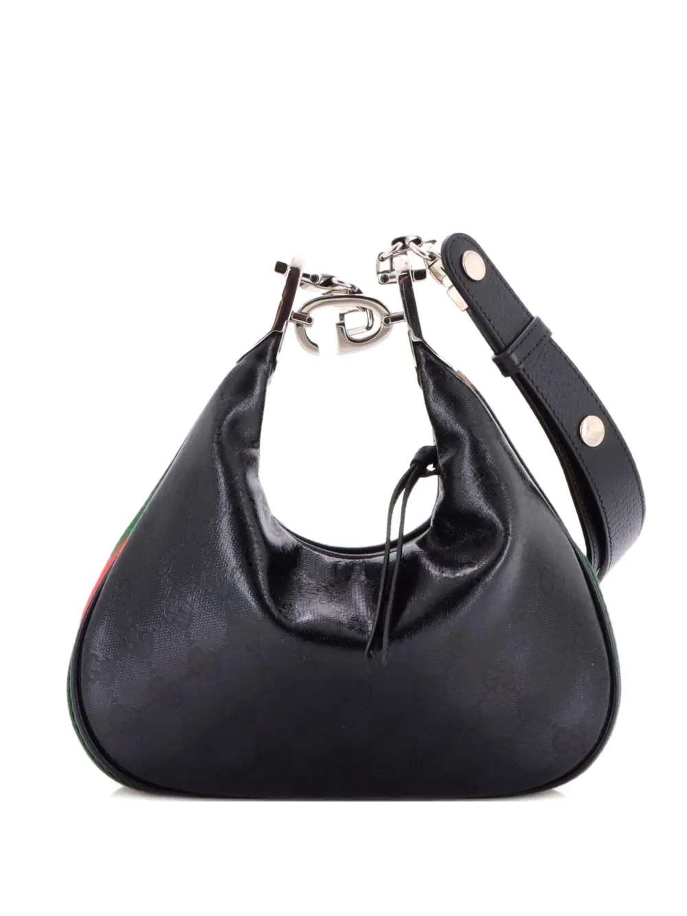 Gucci Pre-Owned Borsa a spalla Attache piccola in pelle con tracolla - Nero