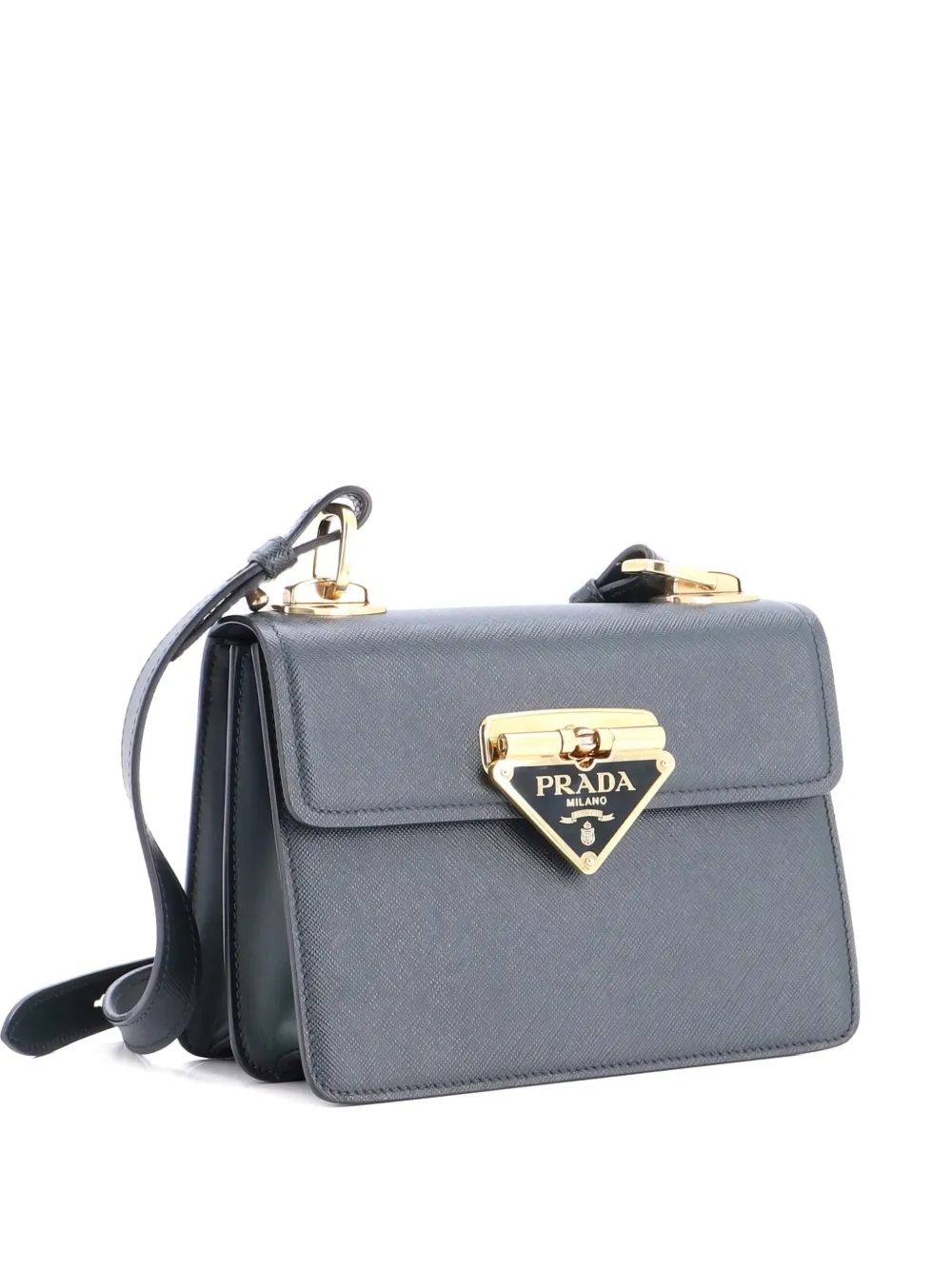 Prada Pre-Owned Symbole Flap Bag Saffiano Leather Small crossbody bag - Verde